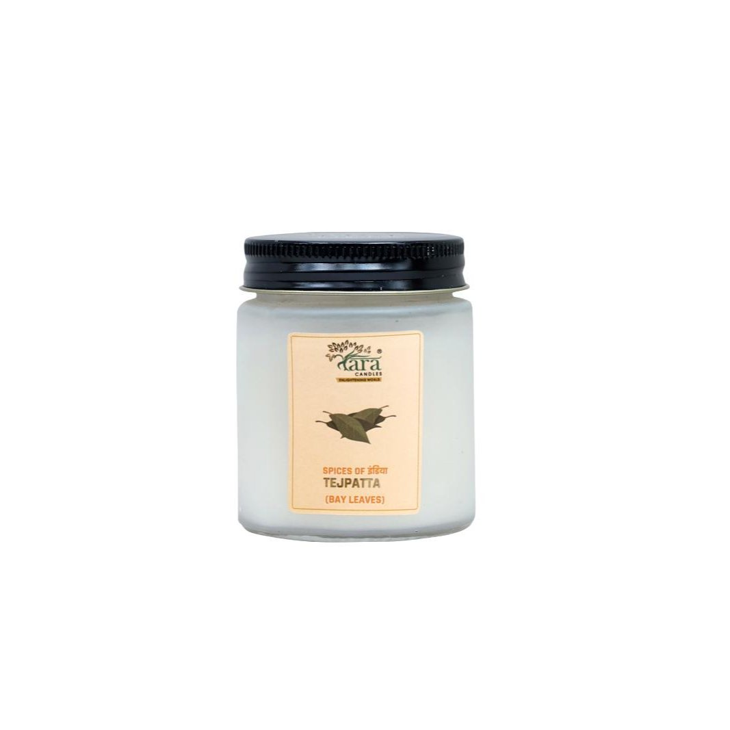 Tejpatta - 1 Wick Scented Candle - Frosted Container - Tara Candles