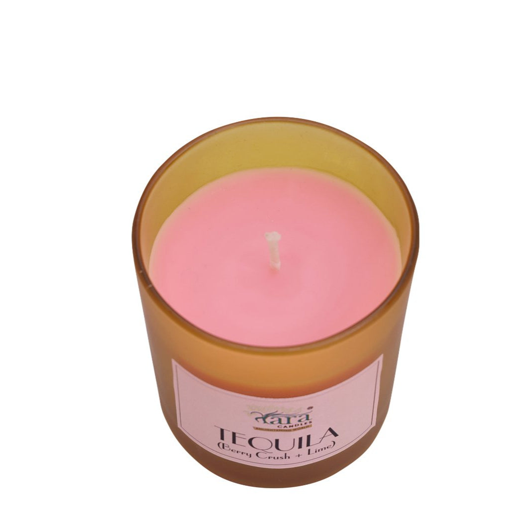 Tequila - 1 Wick Scented Candle - Frosted Glass Jar - Tara Candles

