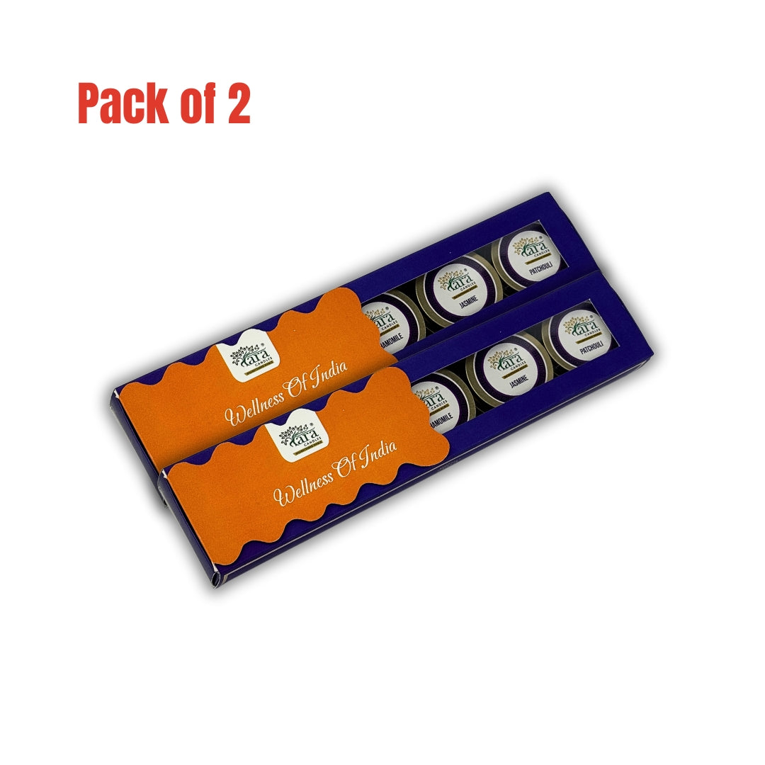 Wellness of India | Scented Tin Candle | Set of 5 | Single Wick