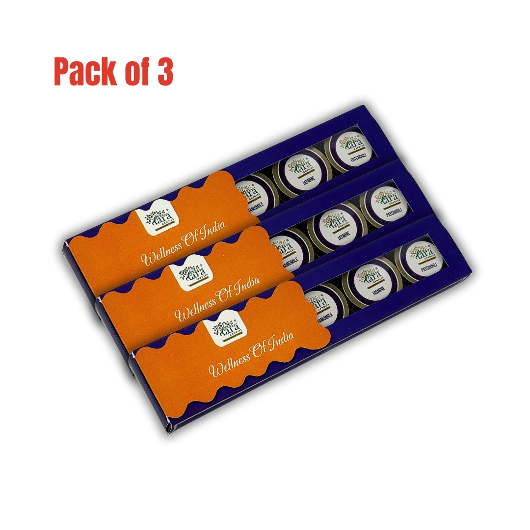 Wellness of India | Scented Tin Candle | Set of 5 | Single Wick