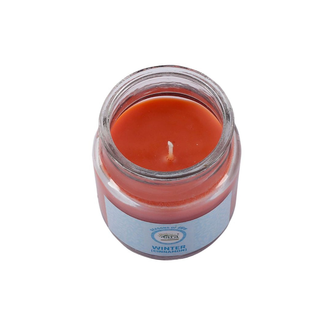 Winter Cinnamon - 1 Wick Scented Candle - Irish Glass Jar - Tara Candles