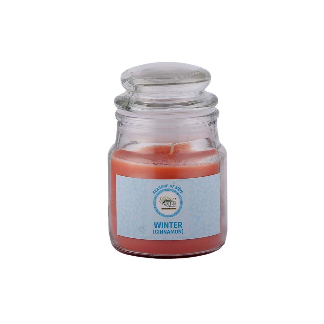 Winter Cinnamon - 1 Wick Scented Candle - Irish Glass Jar - Tara Candles