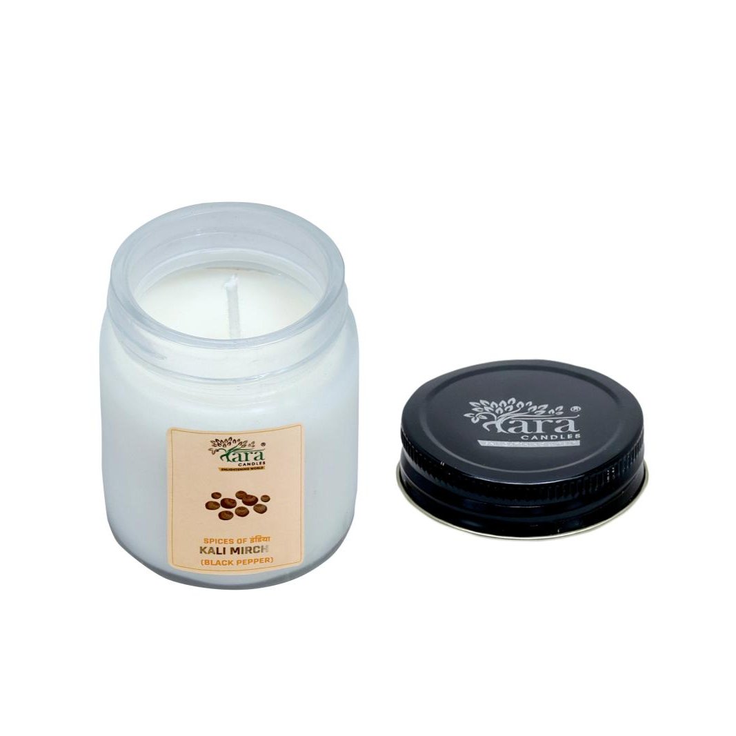 Kalimirch - 1 Wick Scented Candle - Frosted Container - Tara Candles
